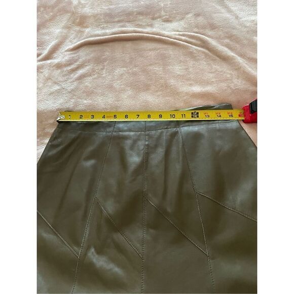 Sigrid Olsen Brown 100% Leather Skirt Size 6 - Picture 4 of 6